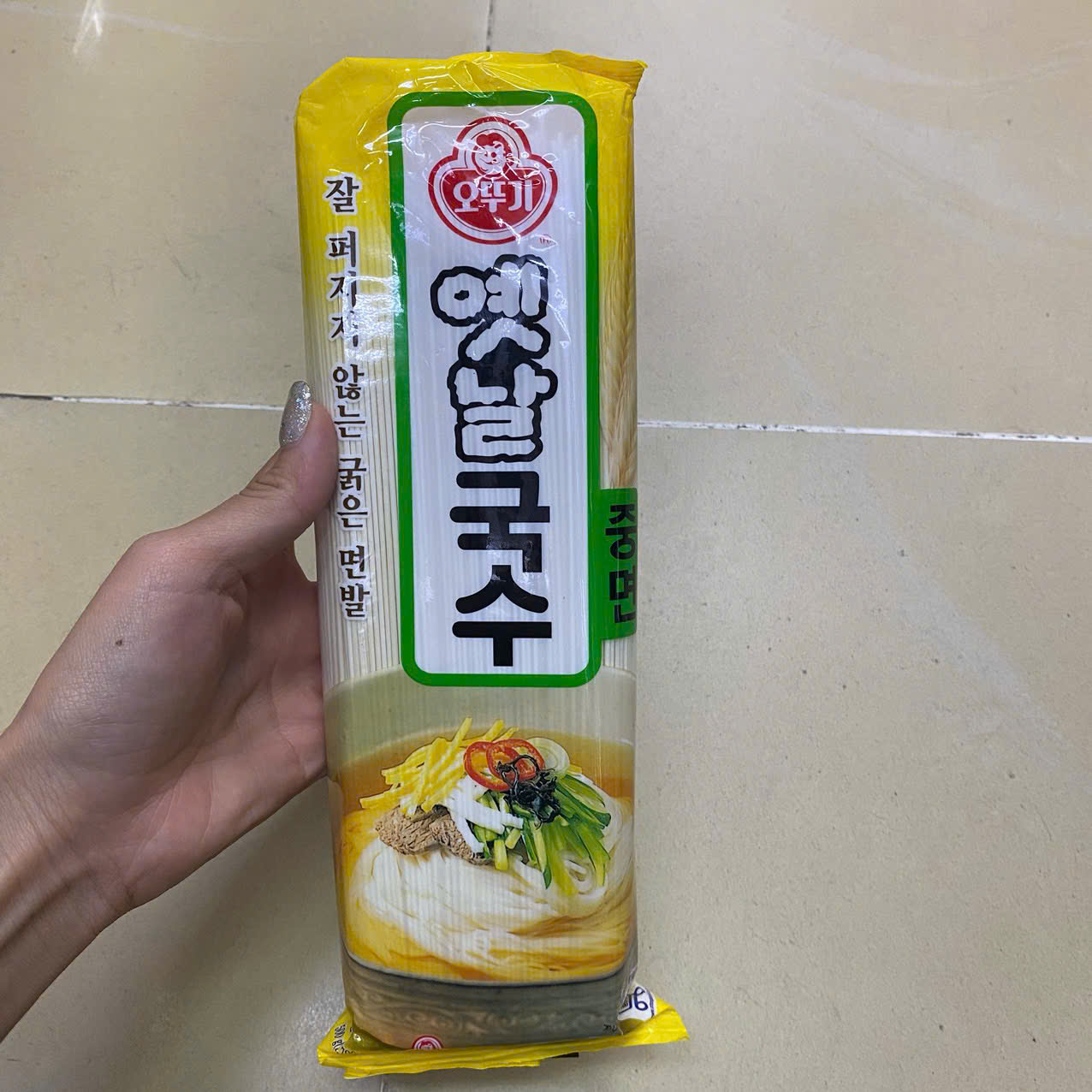 Mì Sợi Trung ( Sợi Vừa) Ottogi Hàn Quốc Gói 500G / 오뚜기) 옛날국수중면 500G