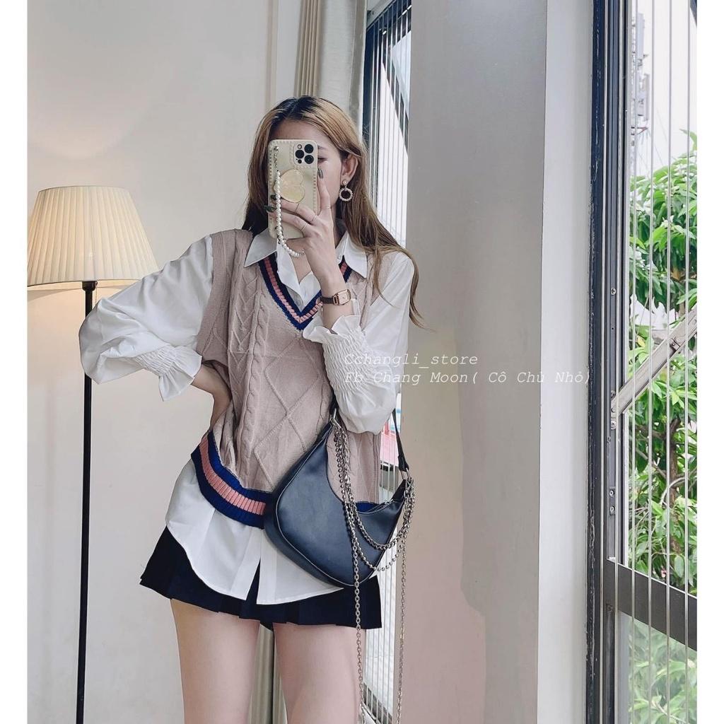 Áo Sơ Mi Nữ Trắng Trơn Dài Tay Chun Form Rộng Dáng Suông tại ThunderUniex Ulzzang Vintage Hàn Quốc Freesize