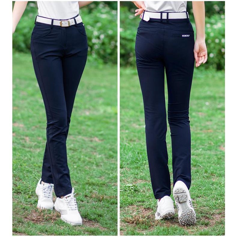 Quần dài nữ đánh Golf chính hãng PGM - KUZ069 - Chất liệu 86% sợi Po + 14% spandex cao cấp, bền đẹp