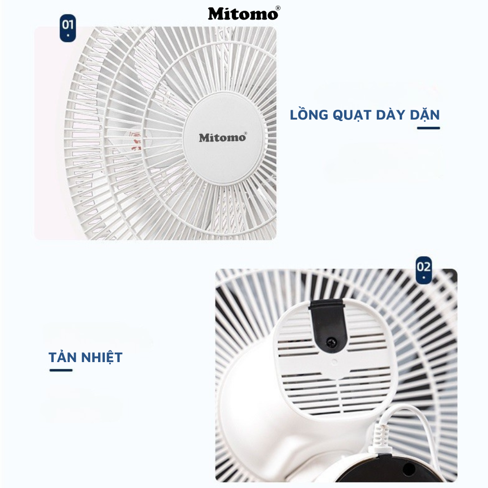 Quạt điện treo tường remote FTT-60AEC-D39, công suất 60W, hoạt động êm ái, hẹn giờ thông minh -hàng chính hãng Bảo hành 2 năm