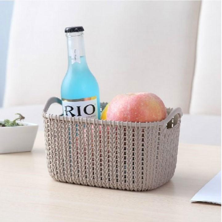 Giỏ Nhựa Giả Mây