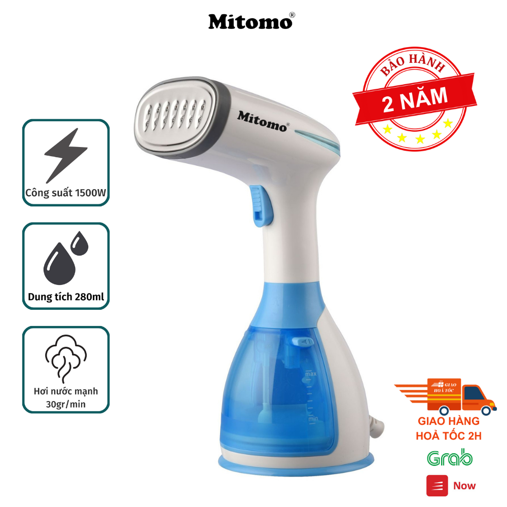 Bàn ủi hơi nước cầm tay Mitomo MW - 801 tích hợp 3 chế độ là hàng cao cấp công suất 1500W - bảo hành 2 năm hàng chính hãng