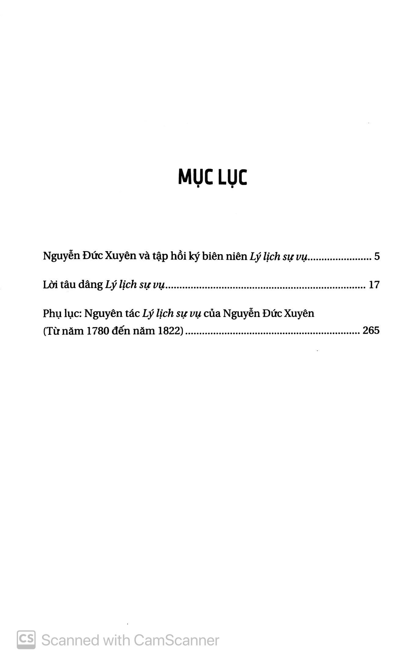 Lý Lịch Sự Vụ