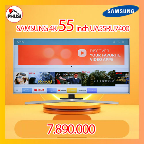 Smart Tivi Samsung 4K 55 inch UA55RU7400