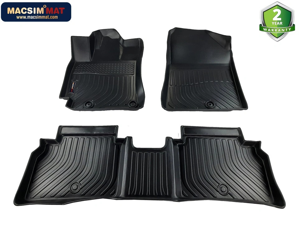 Thảm lót sàn xe ô tô KIA  K3/ CERATO  chất liệu TPE thương hiệu Macsim màu đen hàng loại 2