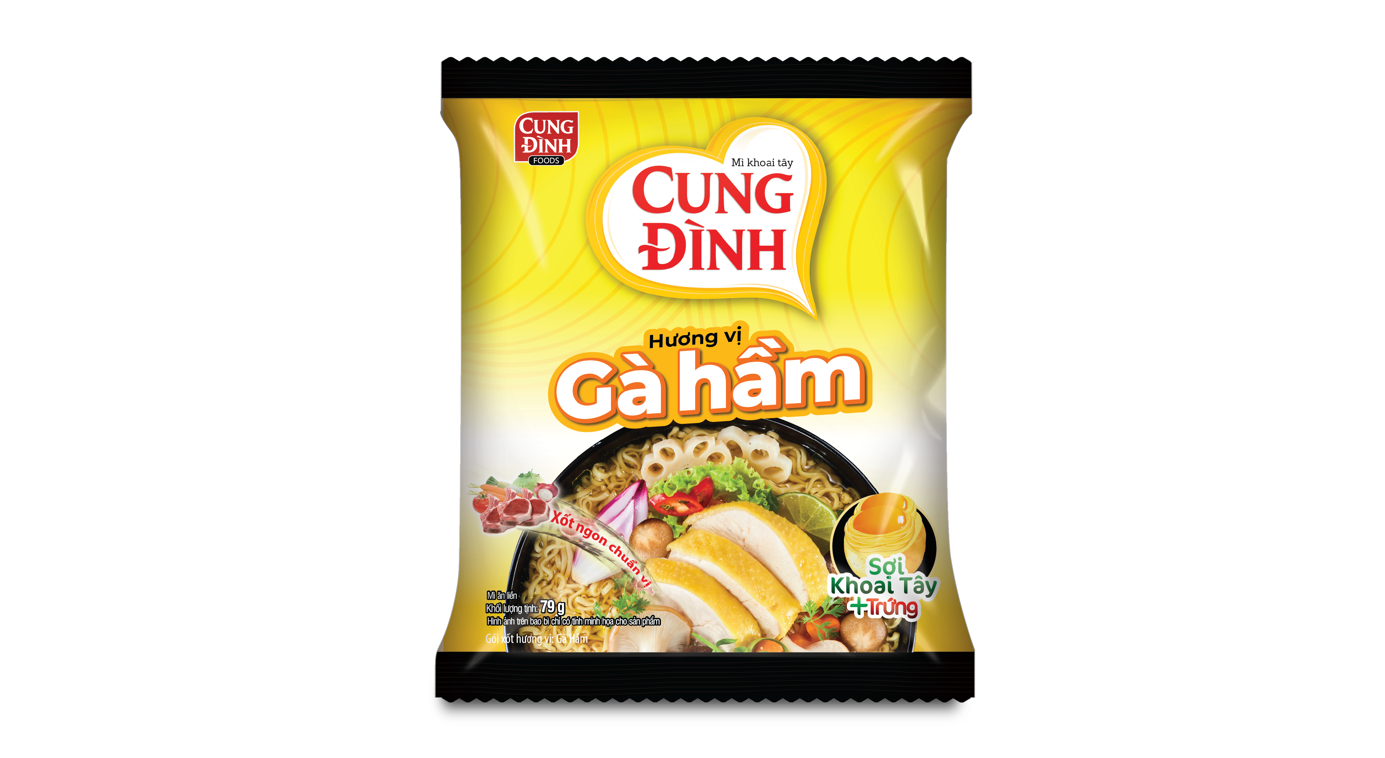 Thùng 30 Gói Mì Cung Đình Hương Vị Gà Hầm (79g/Gói)