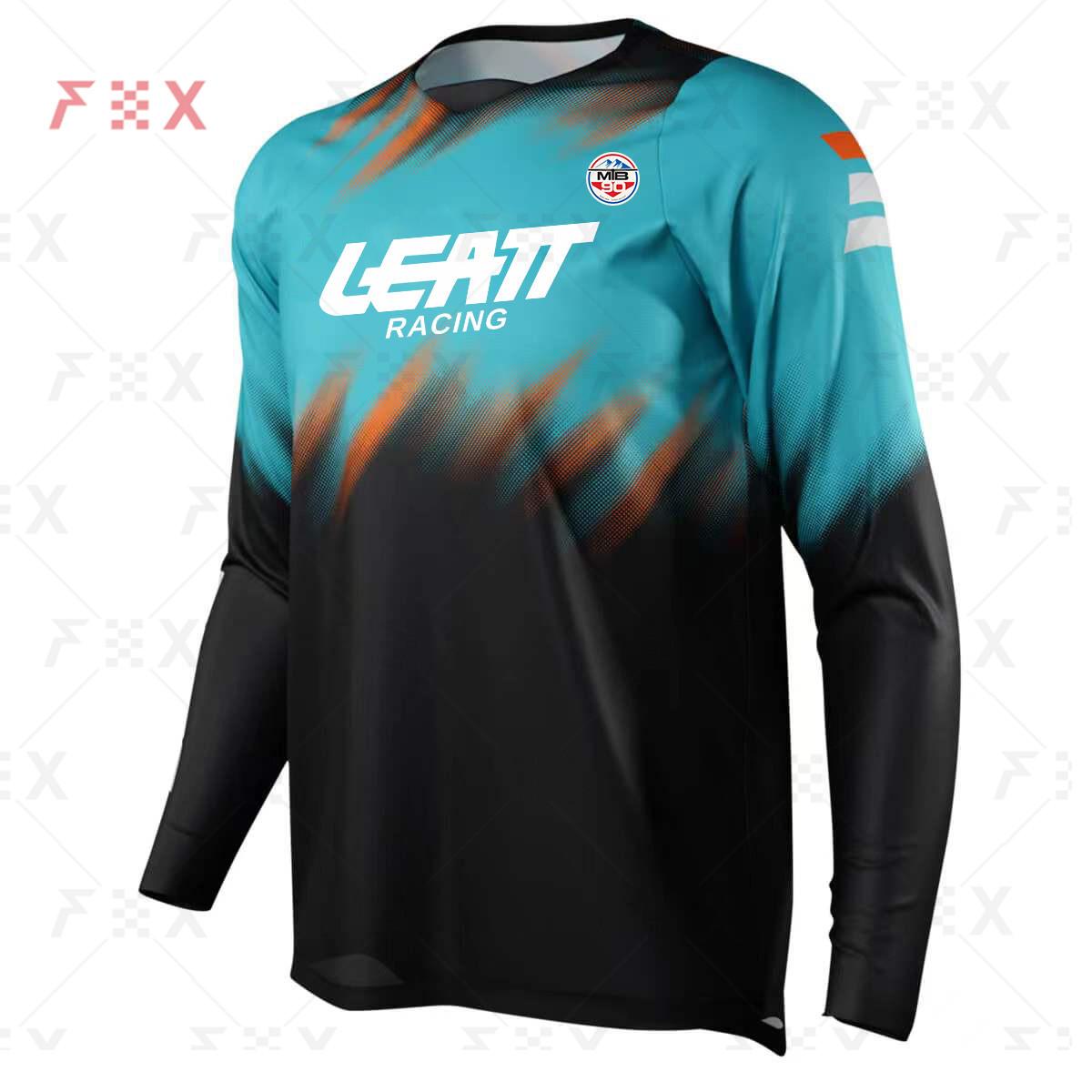 2020 MTB LeatT đua xe đạp xuống dốc áo ngủ MX Motocross BMX Racing Jersey DH Long tay áo quần áo xe đạp MTB MTB Color: 8 Size: XS