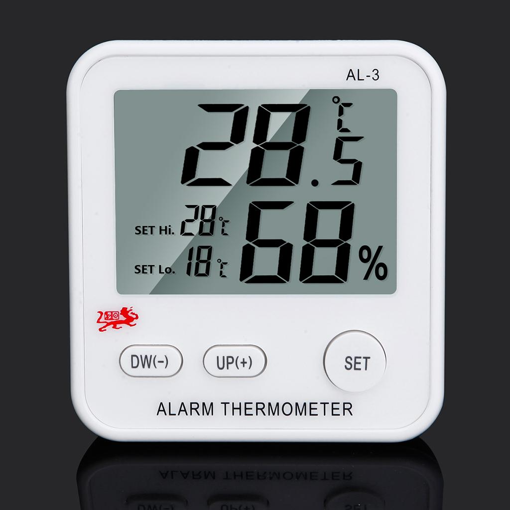 2xEasy to Read Refrigerator Freezer Thermometer Alarm High & Low Temperature