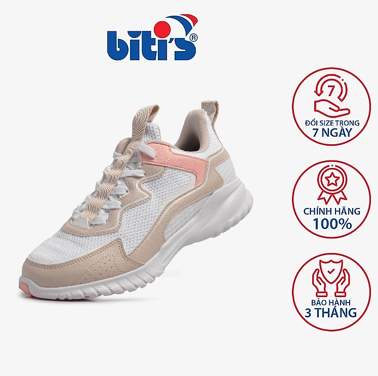 Giày Thể Thao Nữ Bitis Hunter X Wavy Collection Hsw001400Kem Kem - 38