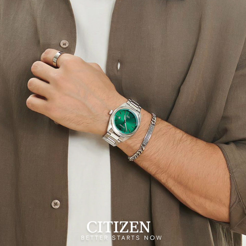 Đồng Hồ Nam Citizen Dây Thép Không Gỉ BI5110-54X - Mặt Xanh (41mm)