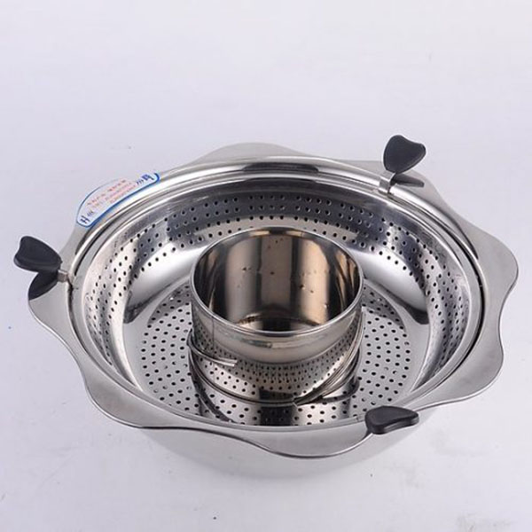 Nồi lẩu INOX Xoay tiện lợi + tặng kèm chậu cây cảnh mini cực đẹp