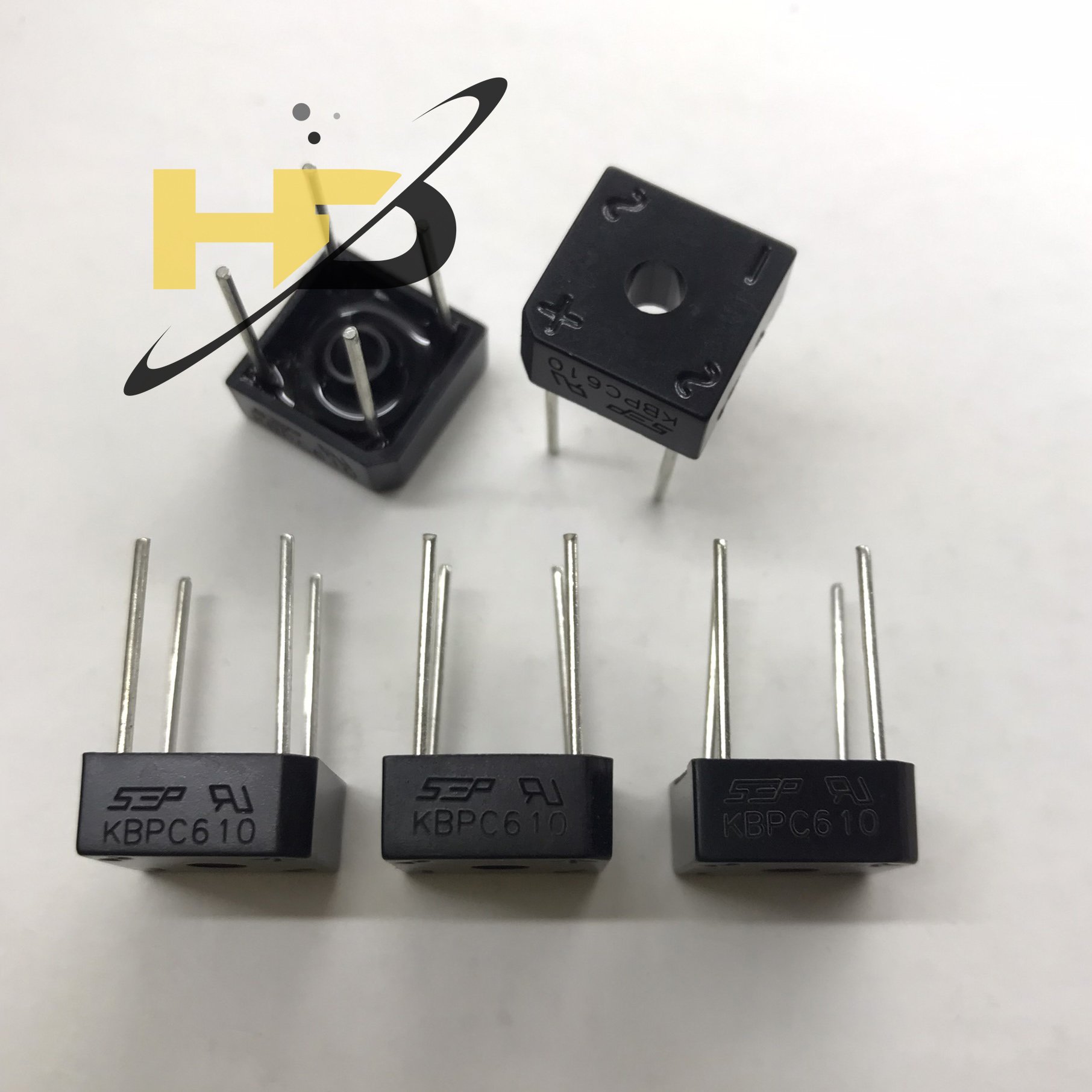 Set 2 Con KBPC610 Diode Cầu 6A/1000V DIP-4 Loại Nằm