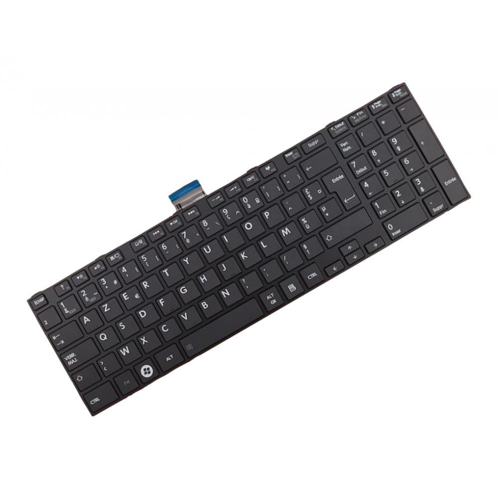 Black French Layout Keyboard For Toshiba Satellite Pro C850