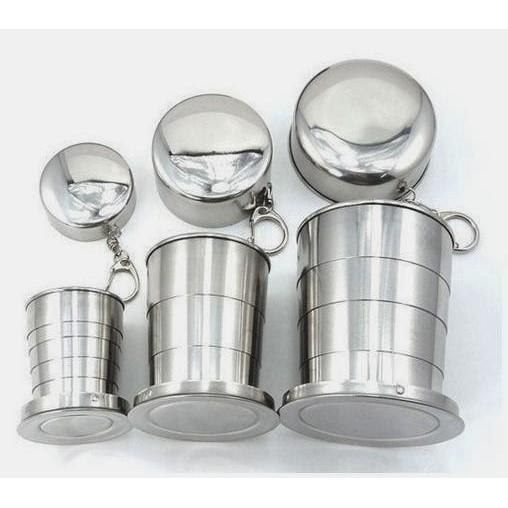 Ly cốc uống nước gấp gọn bằng inox cực đẹp, cốc cá nhân mang đi làm hoặc đi du lịch tiện lợi