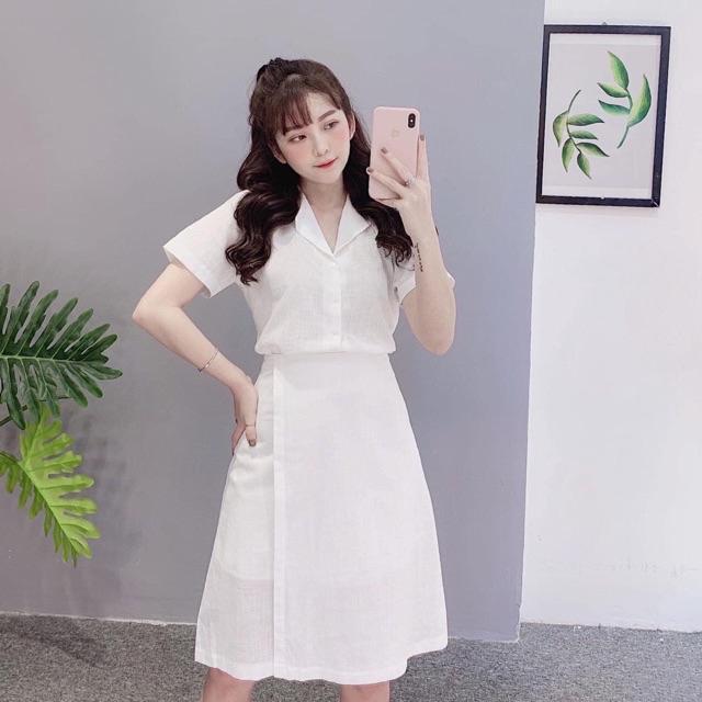 Đầm váy đắp tà 3 màu