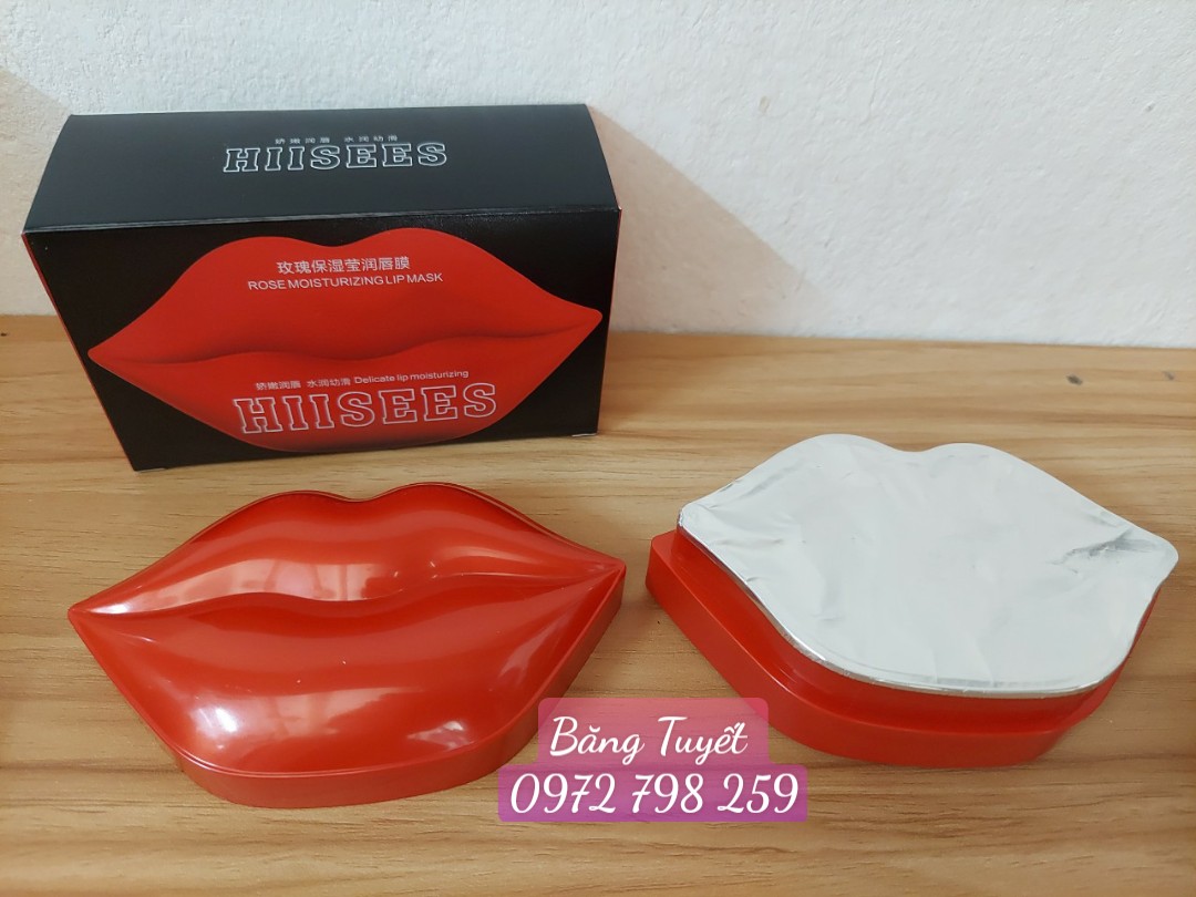 MẶT NẠ DƯỠNG ẨM MÔI HOA HỒNG ROSE MOISTURIZING LIP MASK HIISEES