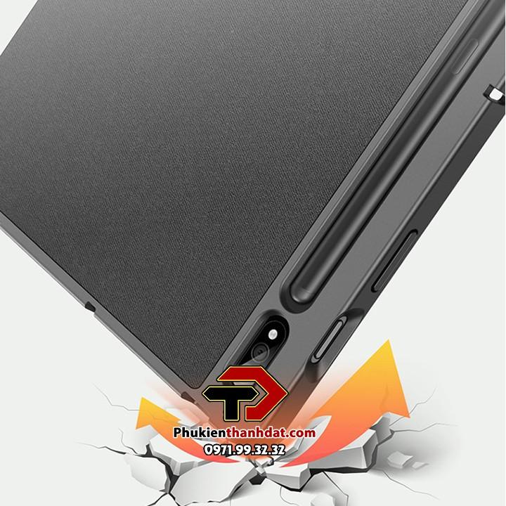Bao da thông minh dành cho Samsung Tab S7, Tab S7+, Tab S7 FE, S8+ Plus, S8, S8 Ultra, S6 Lite P610/P615, S6 Lite 2022 Chính hãng Dux Ducis domo có khay đựng bút - Hàng Chính Hãng