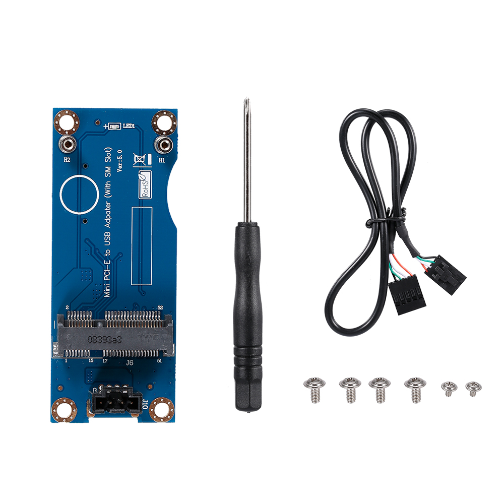 Thẻ Chuyển Đổi Wwan 3g/4g Mini PCI-E Sang USB Với Khe Cắm Sim, Loại Dọc