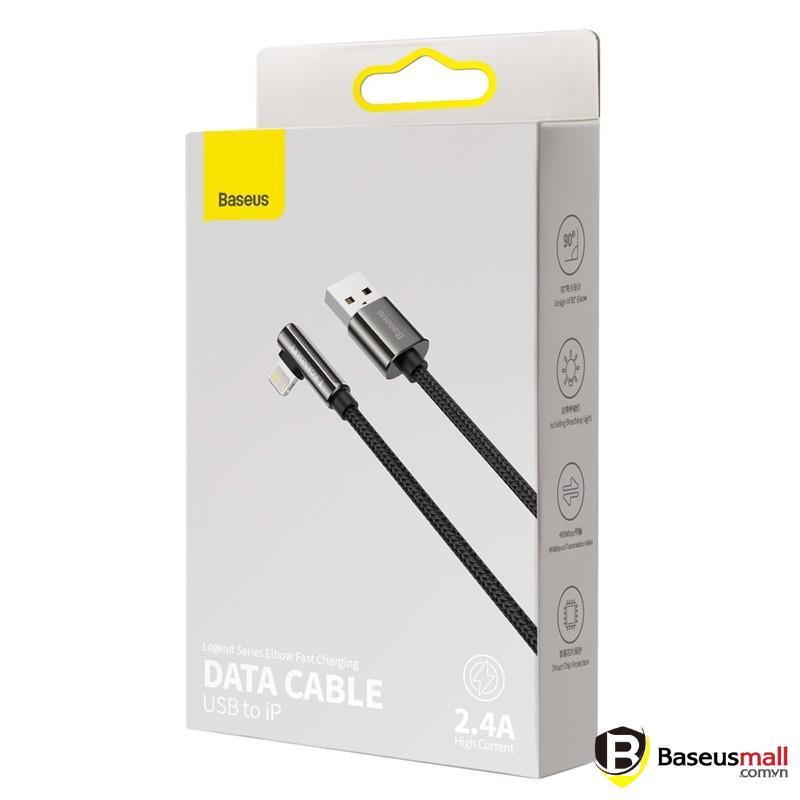 BASEUS - BASEUSMALL VN Cáp sạc iPhone Legend Series Elbow Fast Charging Data Cable USB to iP 2.4A (Hàng chính hãng)