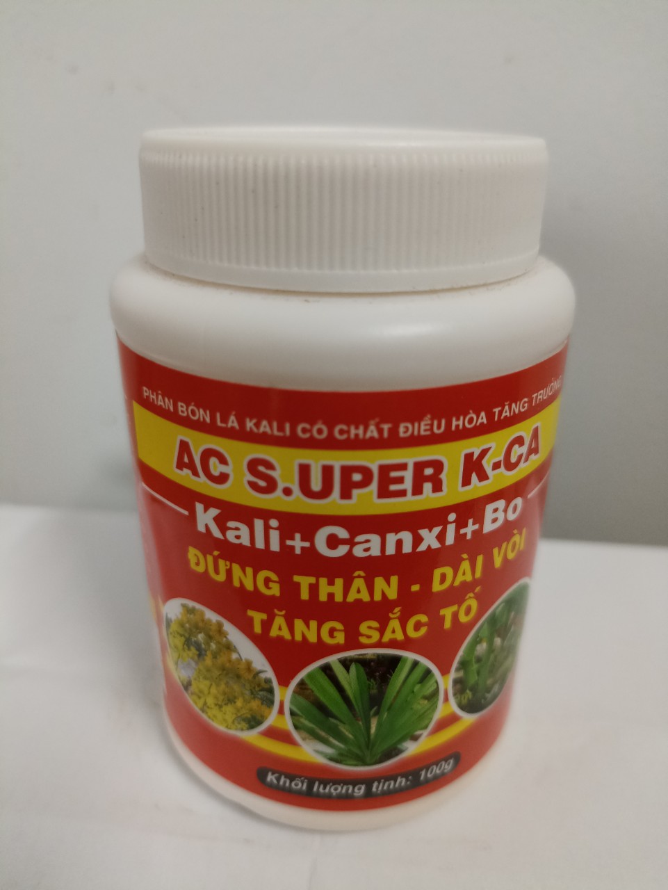 Phân bón lá AC S.UPER K-CA có chất điều hoà tăng trưởng - chai 100 gram