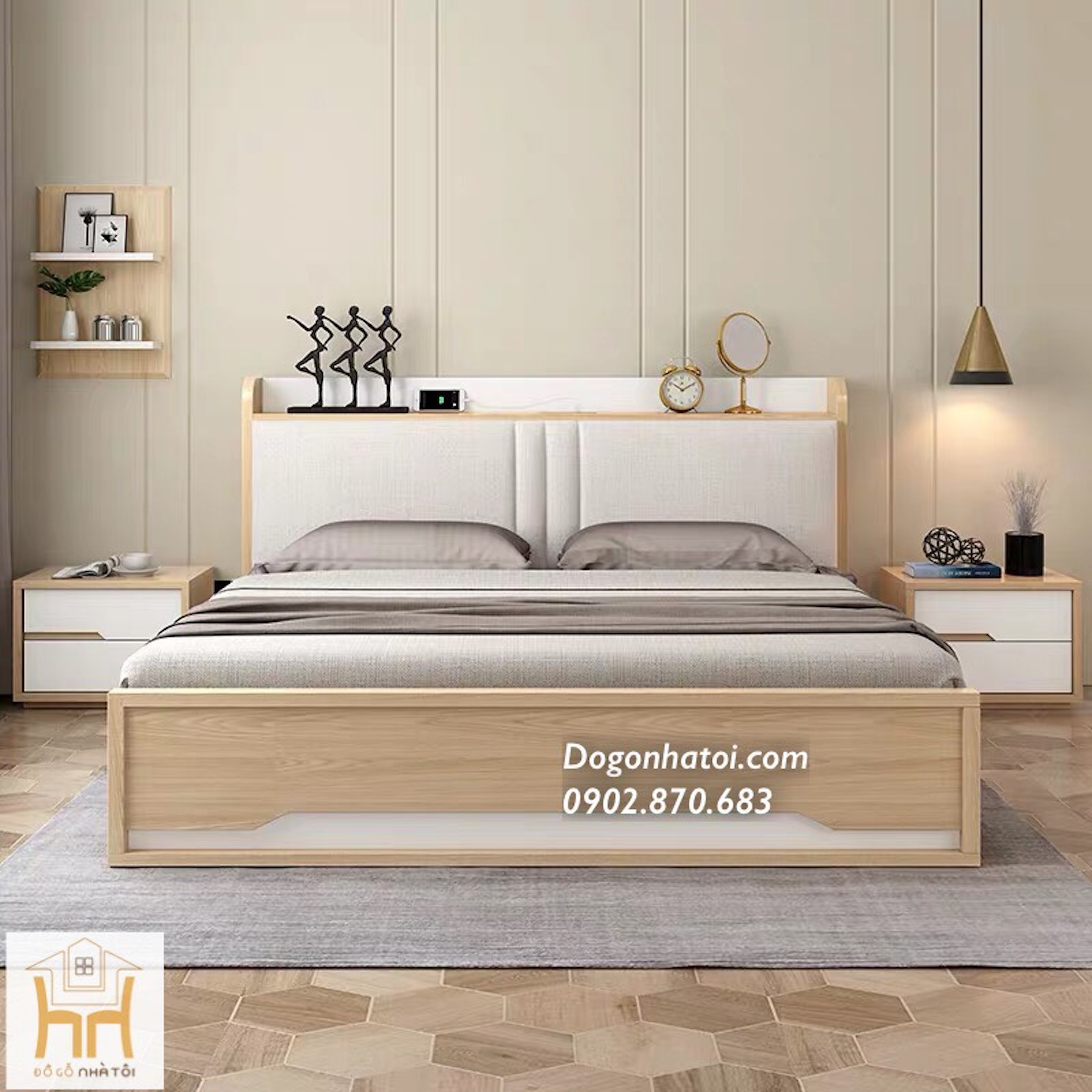 Giường Ngủ Gỗ Có Ngăn Kéo Đẹp GN-602