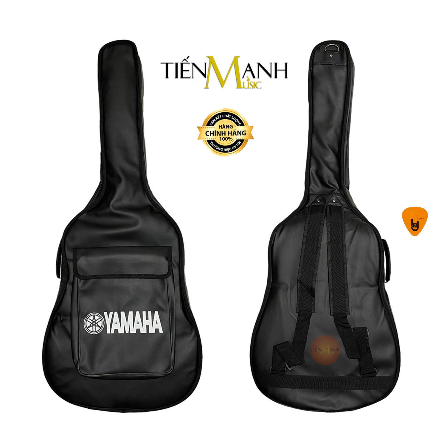 Bao Da Đựng Đàn Guitar 3 Lớp Yamaha Bag YAB (Túi đựng Acoustic và Classic Ghi-ta, Có 2 quai đeo, Ngăn đựng đồ) - Kèm Móng Gảy DreamMaker