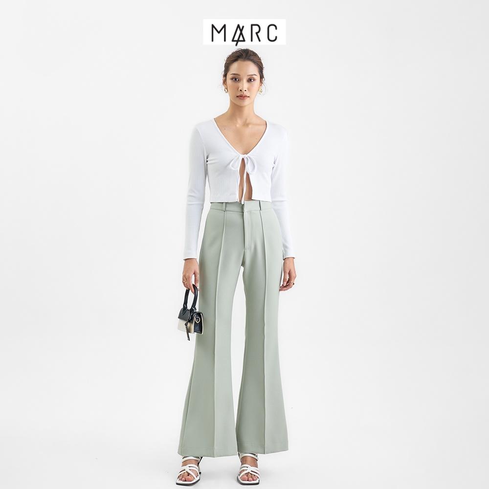 Quần ống loe nữ MARC FASHION xếp li trước FASH110922