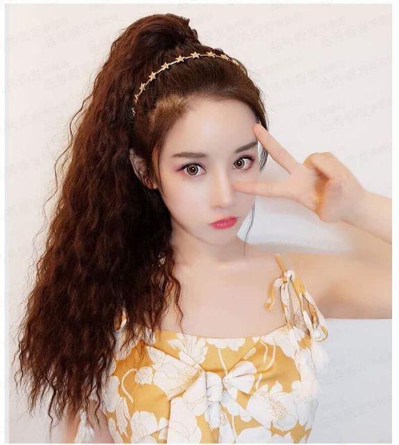 Tóc giả ngoặm cao cấp   tóc ngoặm xù mì tự nhiên