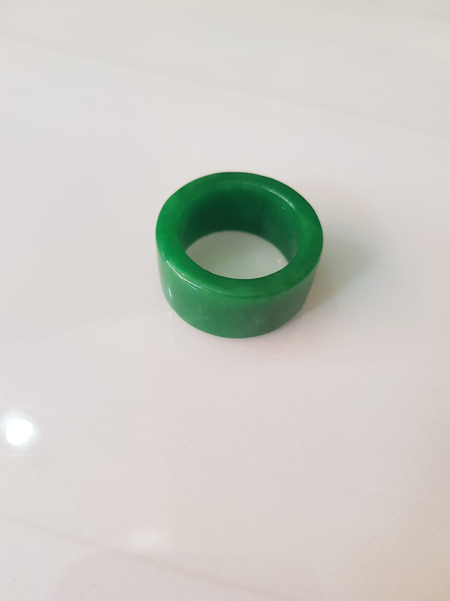 Nhẫn Càn Long Nam Xanh Ngọc Đẹp Ni 21mm x bản cao 13mm/15mm Chất liệu Đá Cẩm Thạch Tự nhiên màu Xanh Hy Vọng Bóng Tươi quá đẹp chuẩn Hợp Nam mệnh Mộc Mệnh Hỏa đeo Ni21mm lọt lòng ngón giữa ngón cái ạ