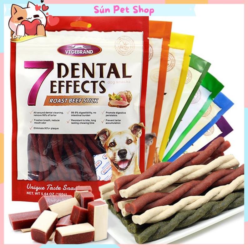 Xương gặm sạch răng thơm miệng cho chó 7 Dental Effects (gói 160g)