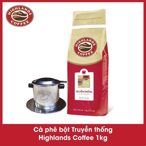 [Combo 2 gói] Cà phê bột Truyền thống Highland Coffee 1kg