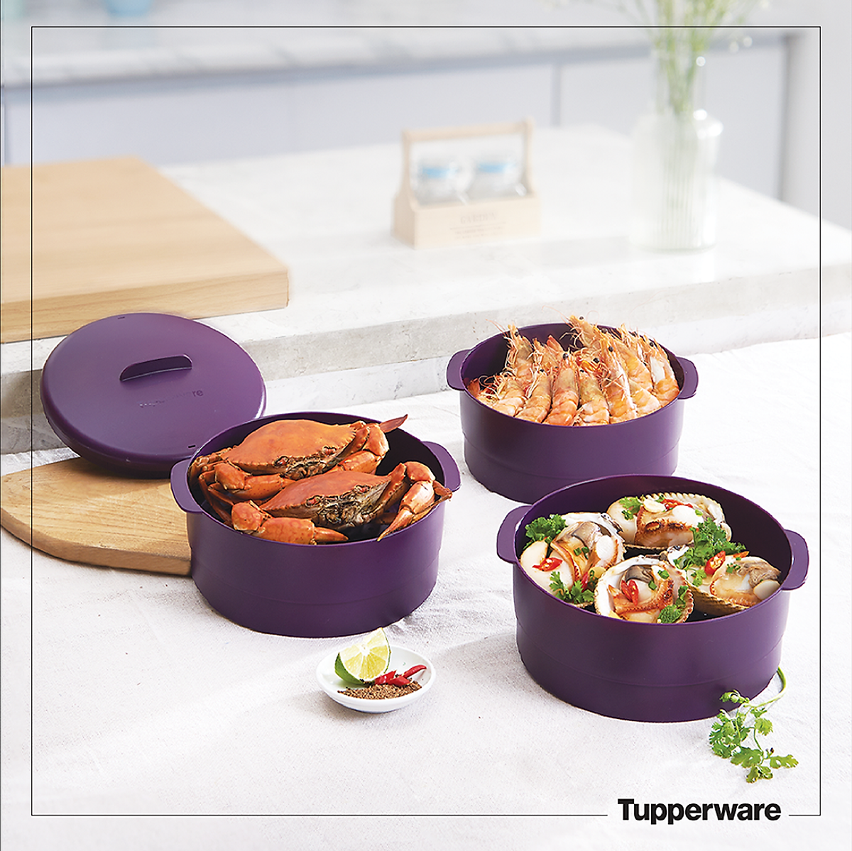 Xửng Hấp Steam It 3 Tầng -Tupperware