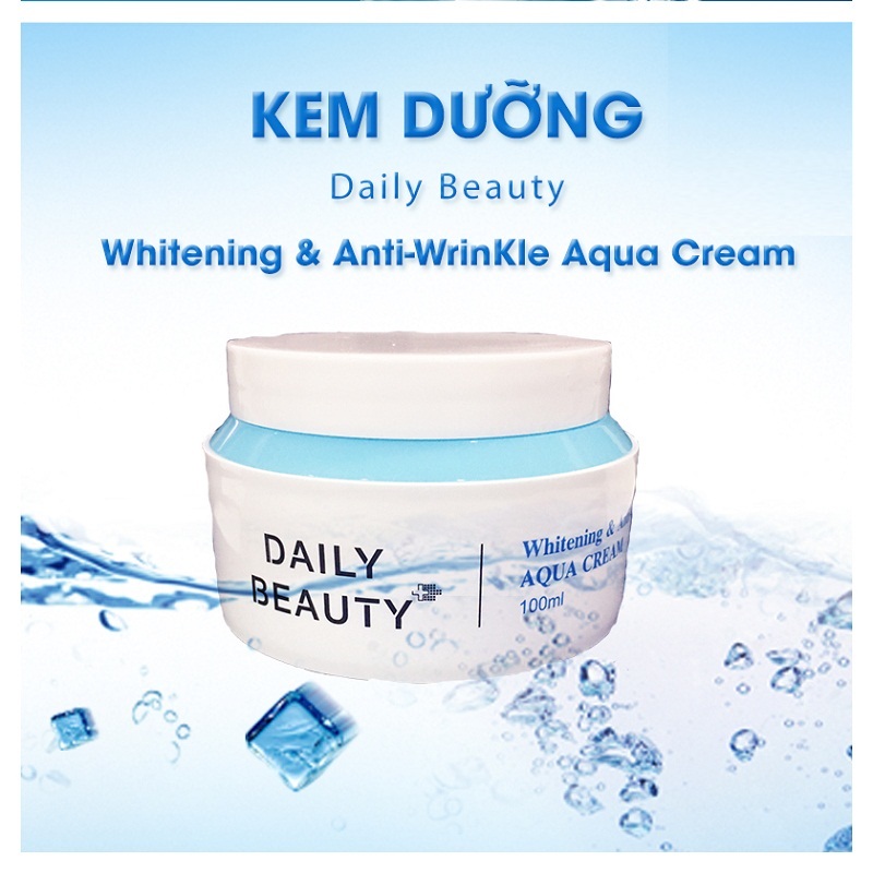 Combo 7 hộp Kem dưỡng Daily Beauty Intensive Anti-WrinKle Aqua Cream sản phẩm cấp nước cho da dầu nhập khẩu chính ngạch Hàn Quốc