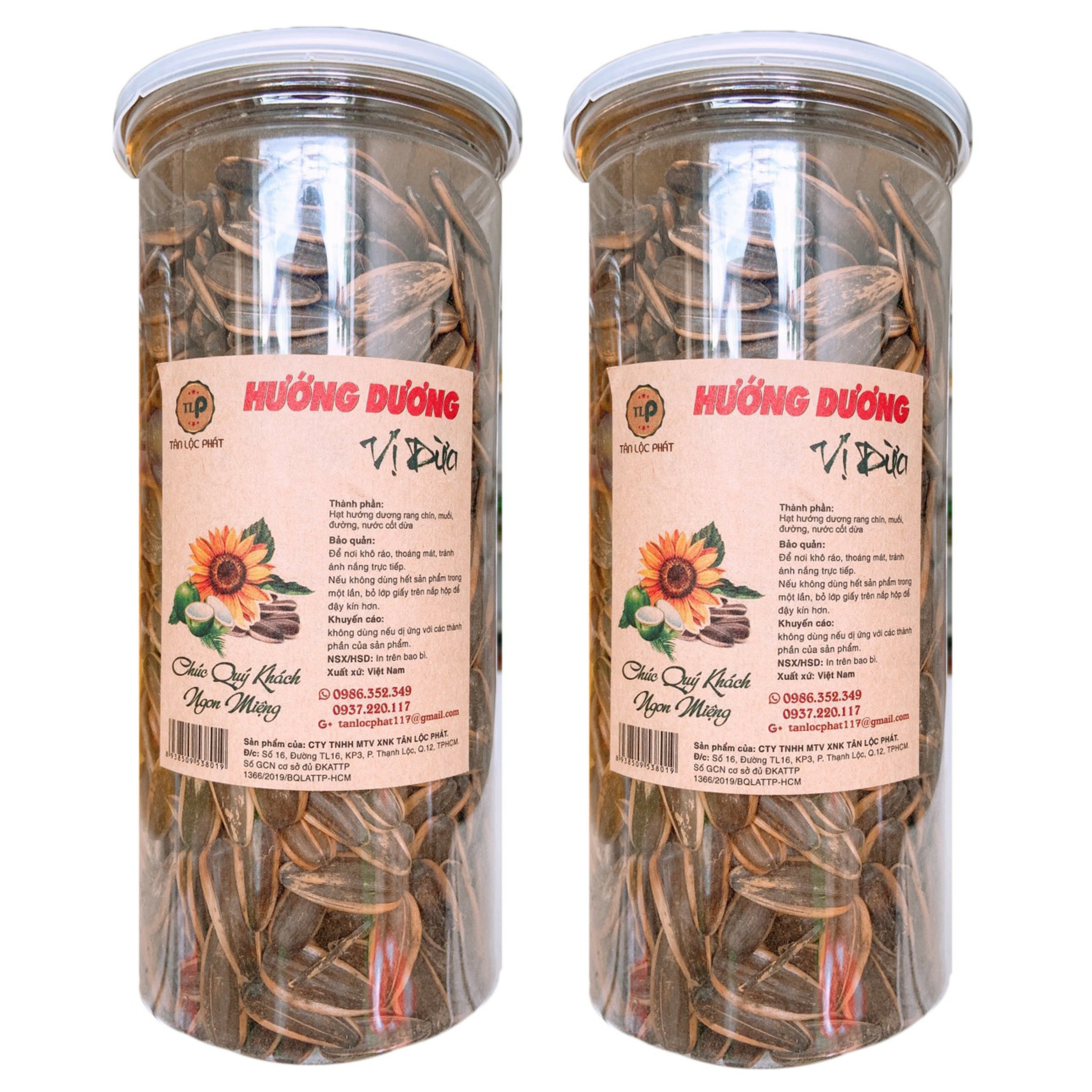 HẠT HƯỚNG DƯƠNG TÂN LỘC PHÁT COMBO 1KG - MỖI BỊCH 500G