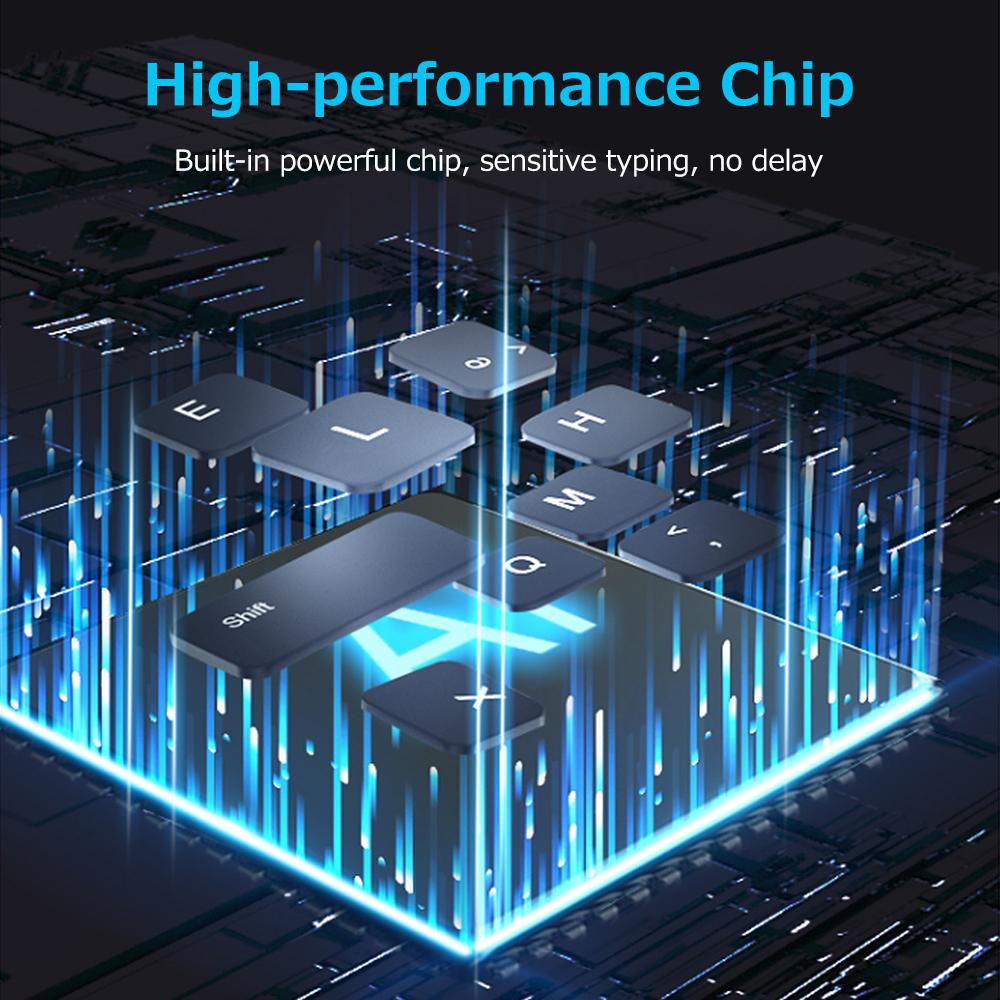 Wireless BT Keyboard Ultra-thin Backlight Tablet Keyboard with Large Size Touchpad Compatible with Surface Pro 3/4/5/6/7