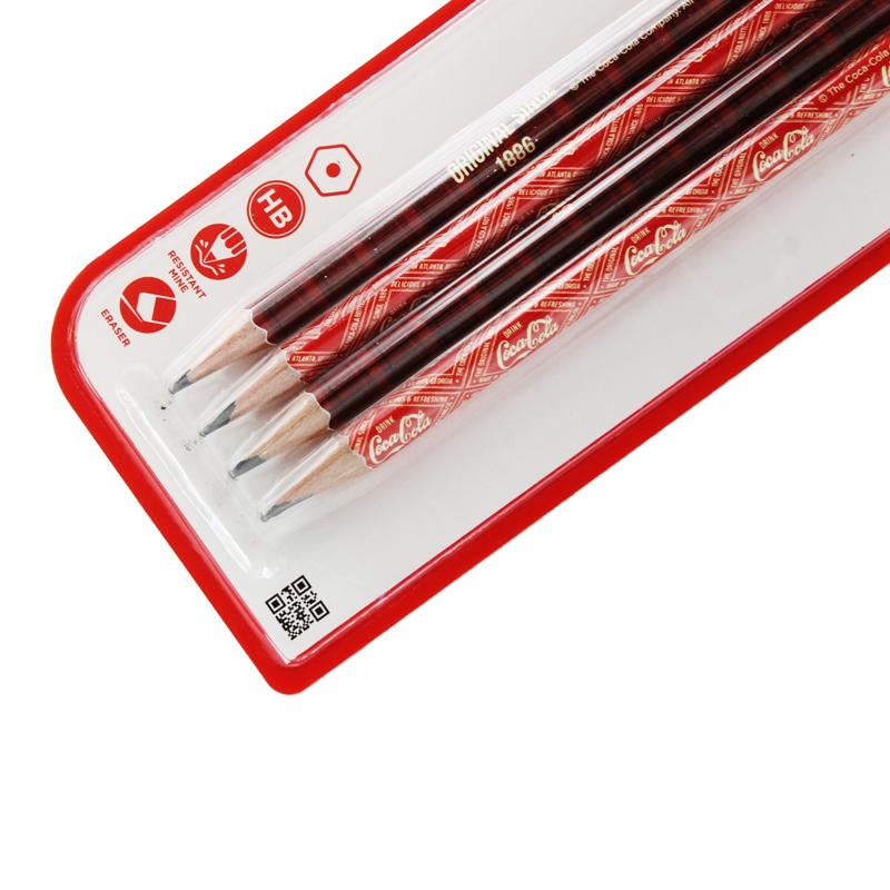 Vỉ 4 Bút Chì Gỗ HB - Coca-Cola CC026