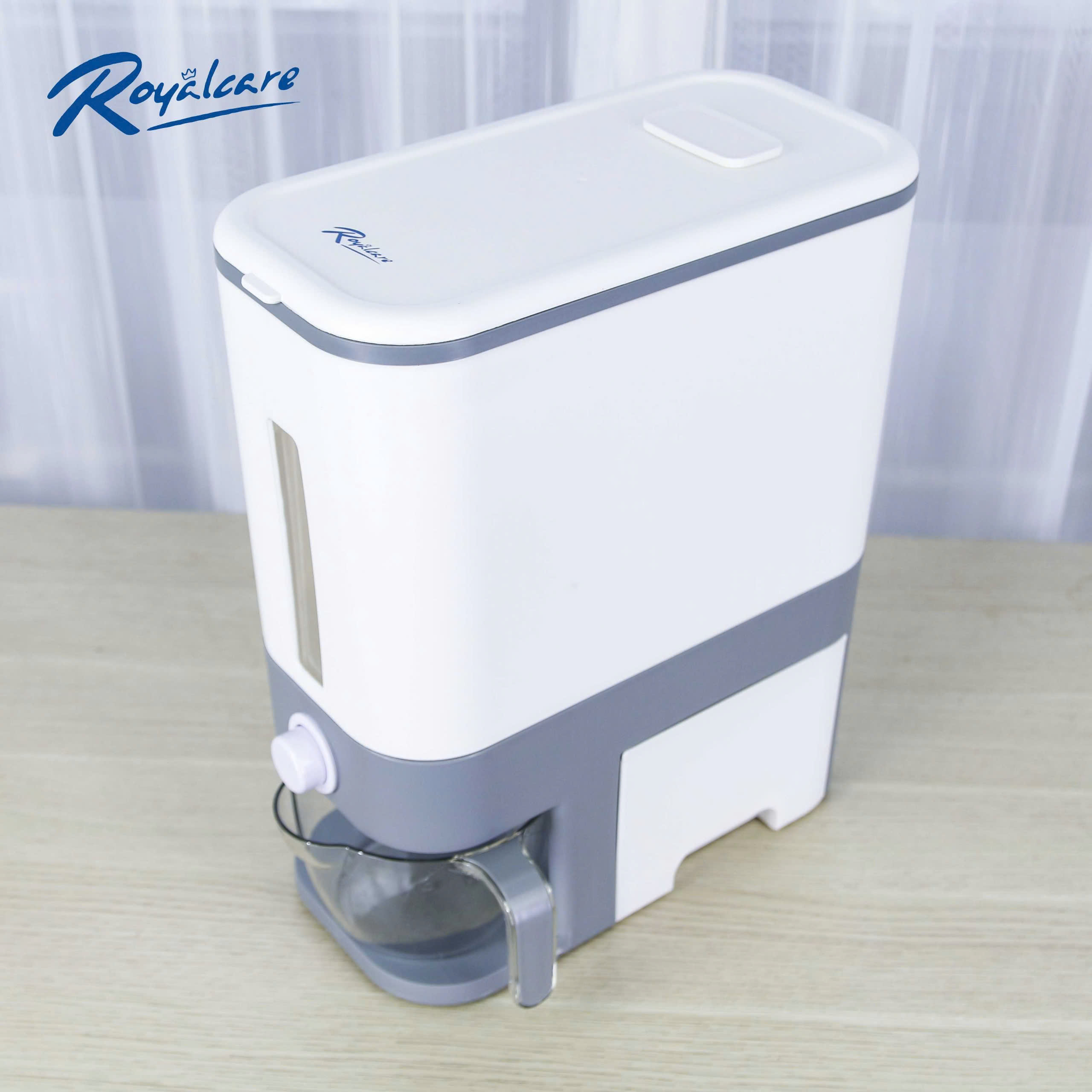 Hộp đựng gạo 12kg, thùng đựng ngũ cốc lớn có nắp đậy,  thùng đựng ngũ cốc gia dụng cho nhà bếp, nhiều loại ngũ cốc