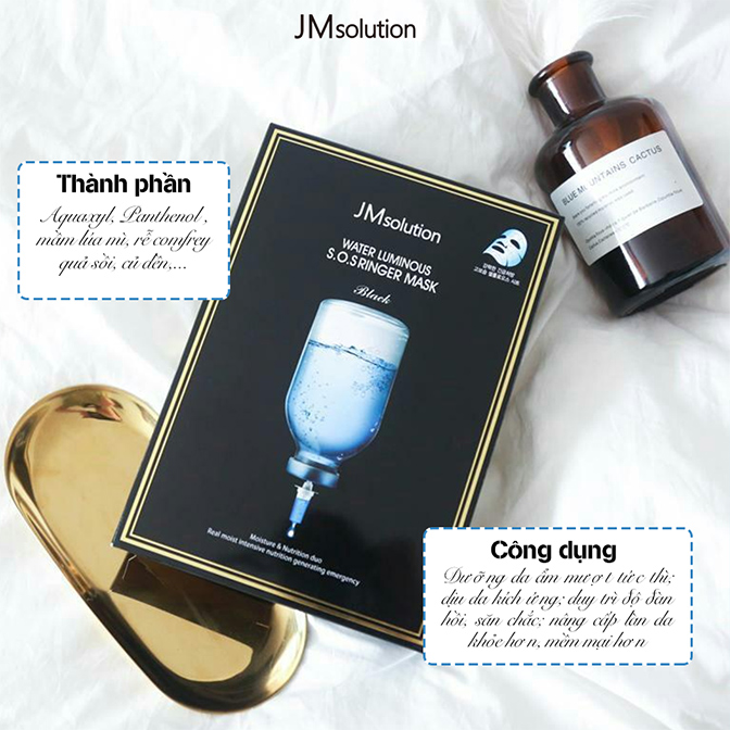 Combo 5 Miếng Mặt Nạ Dưỡng Ẩm, Làm Dịu Da JM Solution Water Luminous S.O.S Ringer 35ml x 5