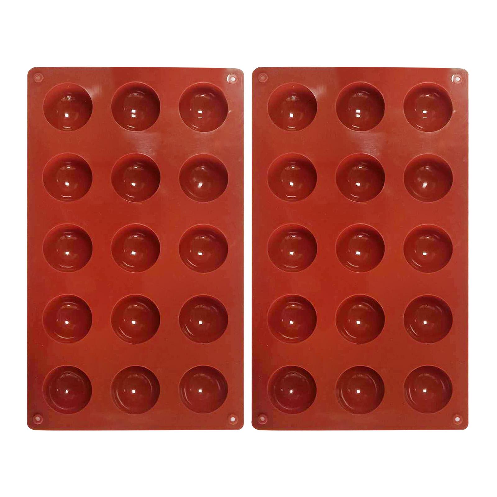 Khuôn nướng bánh bằng silicon hình bán cầu có 15 ô