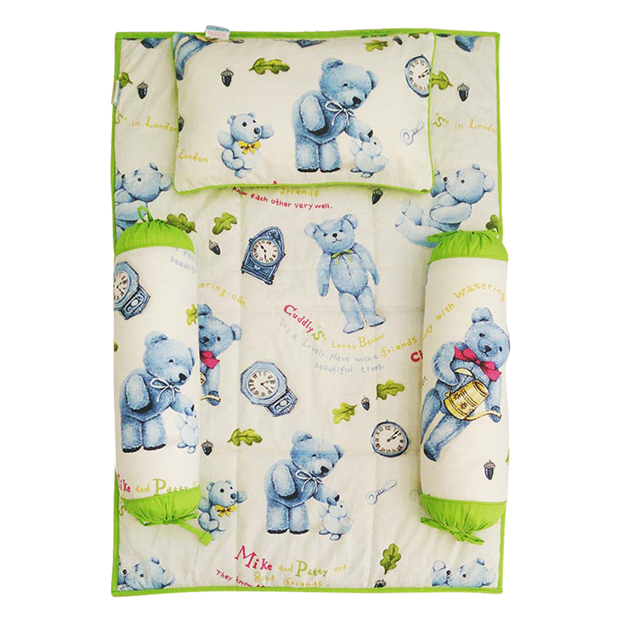 Bộ 4 Món Ga Gối Cho Bé Sleep Baby Good Friends - F84