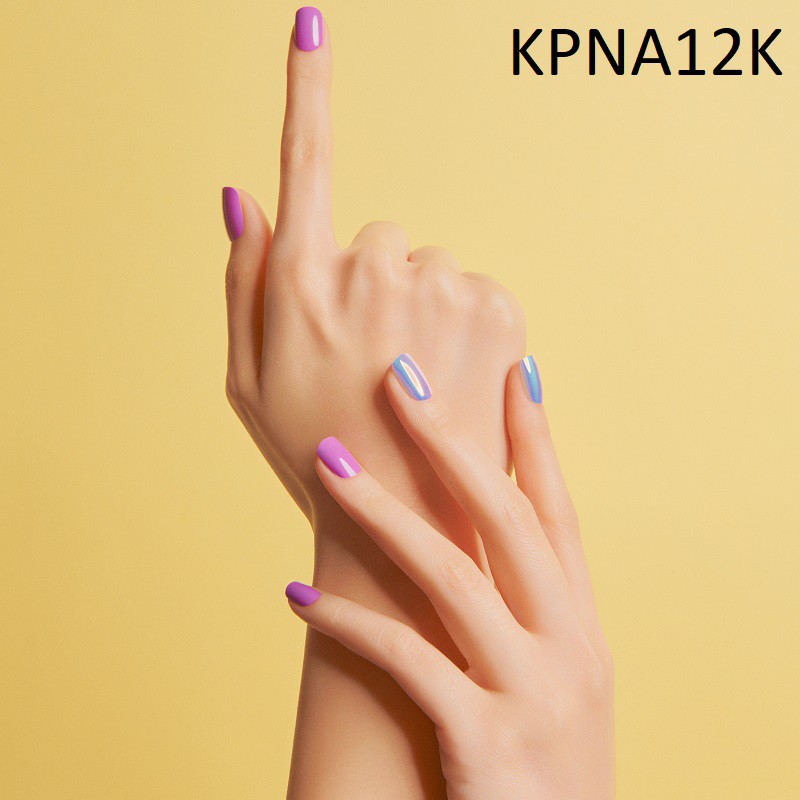 Bộ 30 Móng Tay Gel Dán Press &amp; Go Kiss New York Nail Box - Cool Purple (KPNA12K)