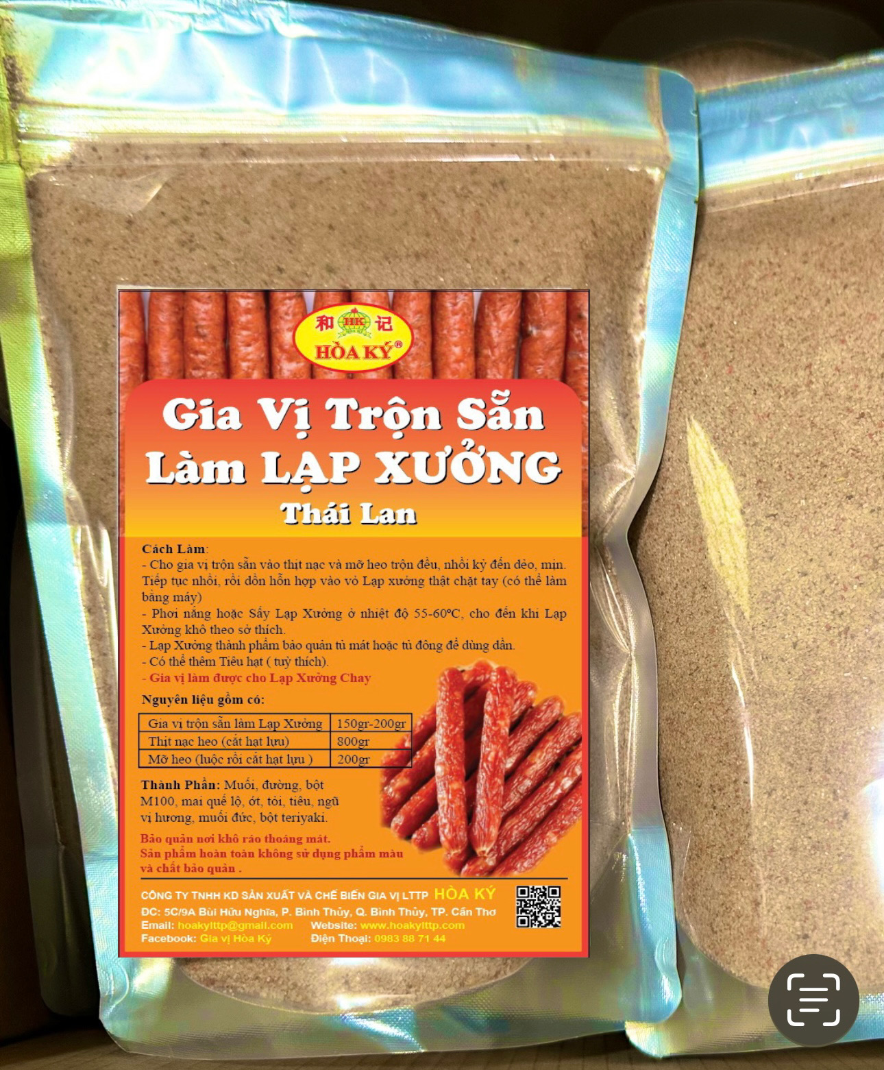 Gia Vị Trộn Sẵn Làm LẠP XƯỞNG TháiLan 500gr