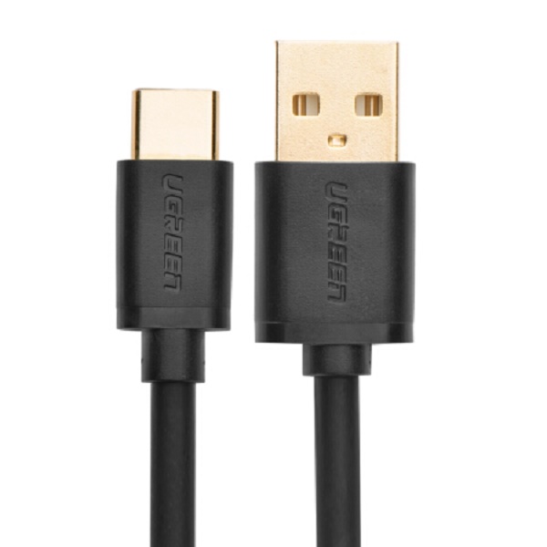 Cáp USB 2.0 sang USB Type C mạ vàng dài 3m US141 30162 - màu đen - Hàng Chính Hãng