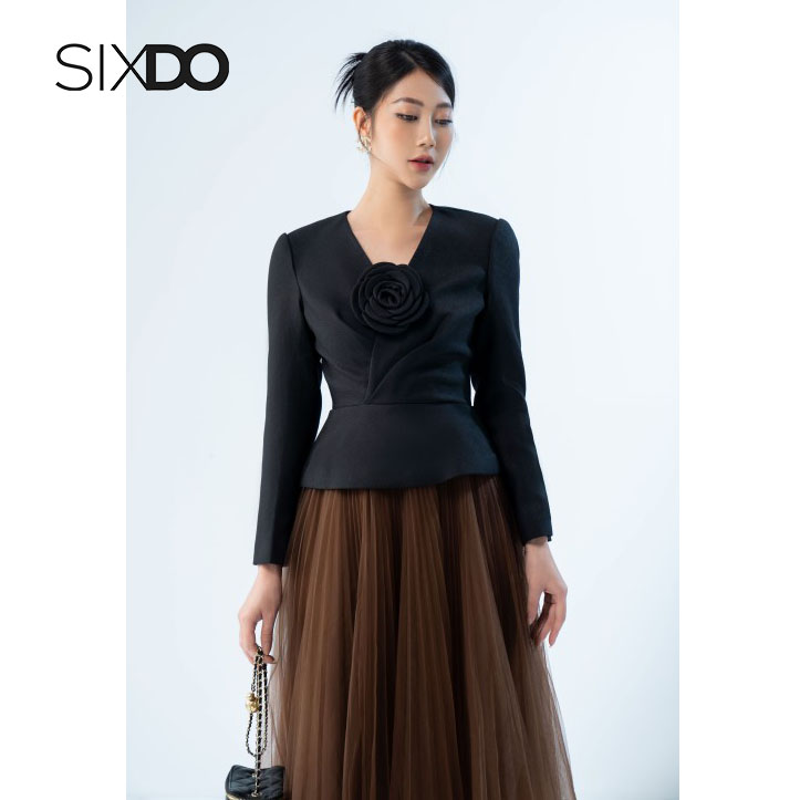 Áo vest woven hoa rời thời trang nữ SIXDO