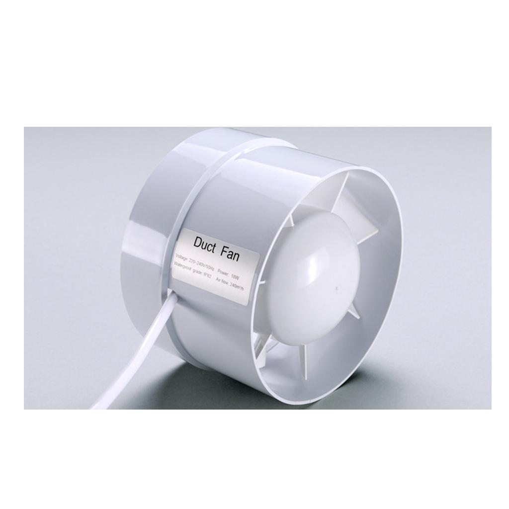 220V Plastic 4,5,6 Duct Fan Exhaust Vent Air Cooled Hydroponic Inline Blower