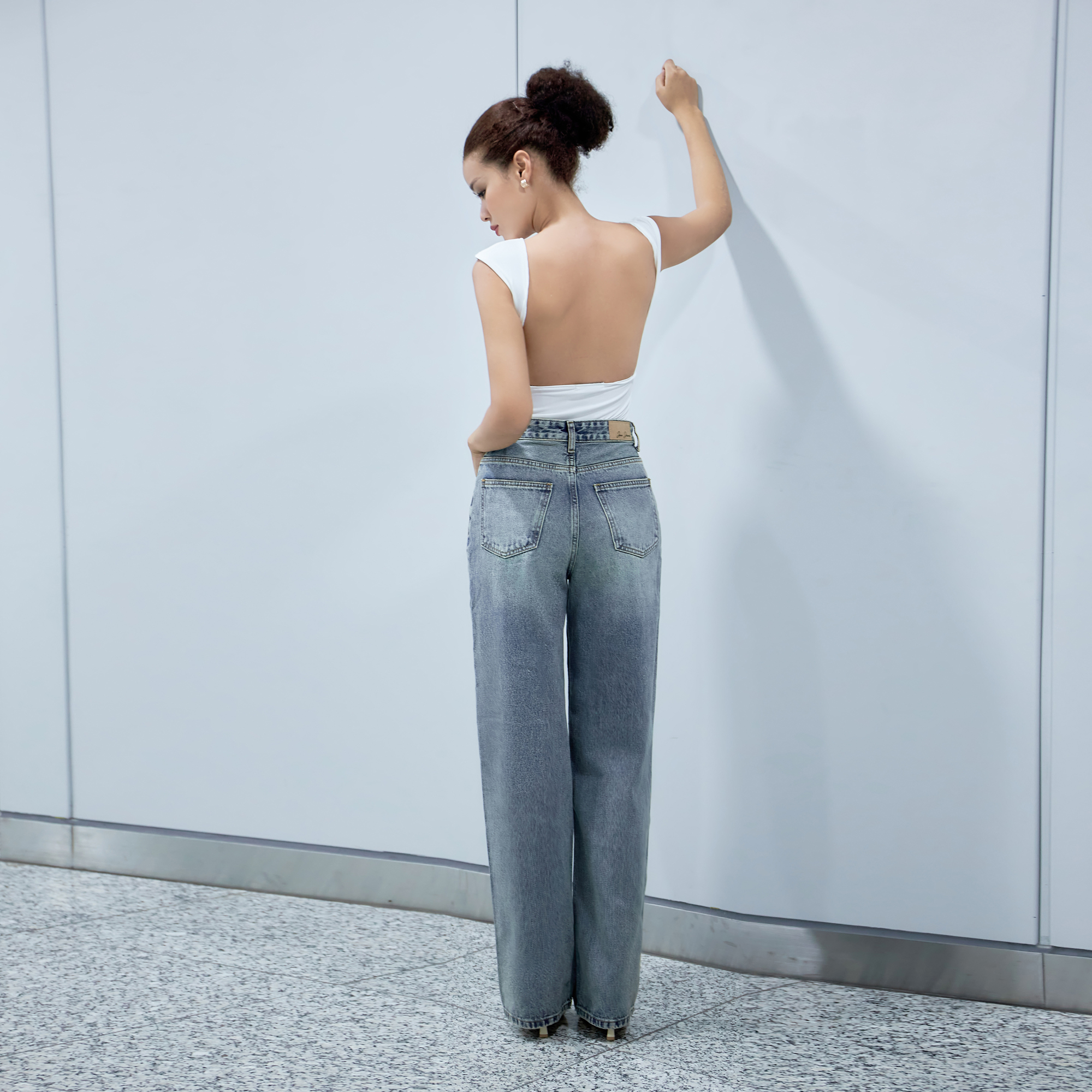 Quần Jean Ống Rộng Classic Carolina Blue Aaa Jeans