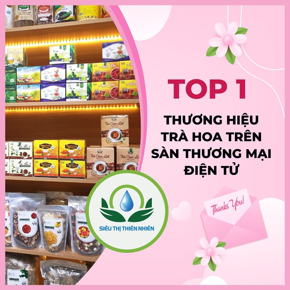 Trà Vỏ Quế hộp 30 Túi Lọc x 3Gram giúp chống cảm lạnh, đầy hơi, giảm mụn của Siêu Thị Thiên Nhiên