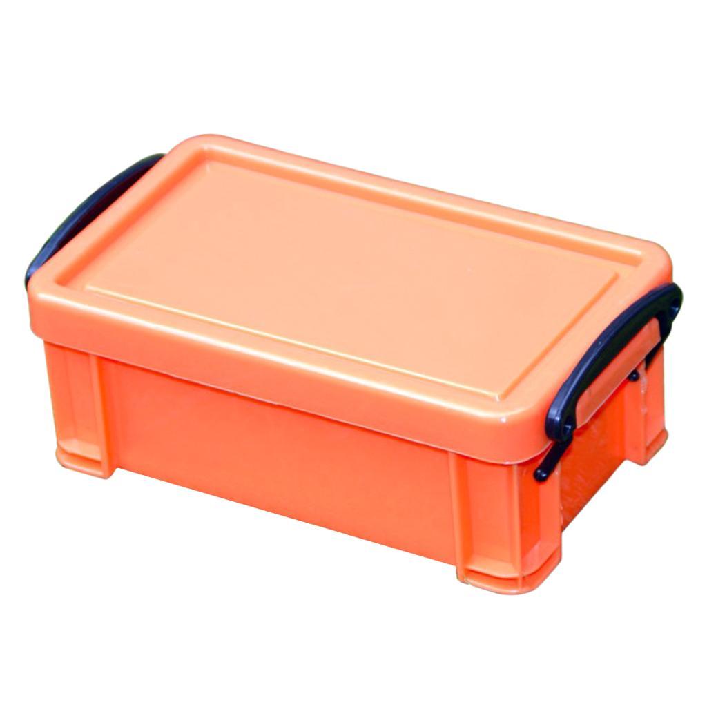 2X Home Furnishing Box 0.5L Latch Box Colorful with Lid Food Sealed Case Orange