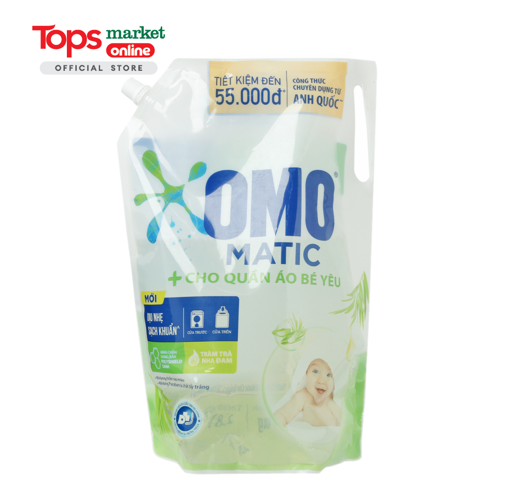 Nước Giặt OMO Matic Dịu Nhẹ Cho Em Bé Túi 2.8KG