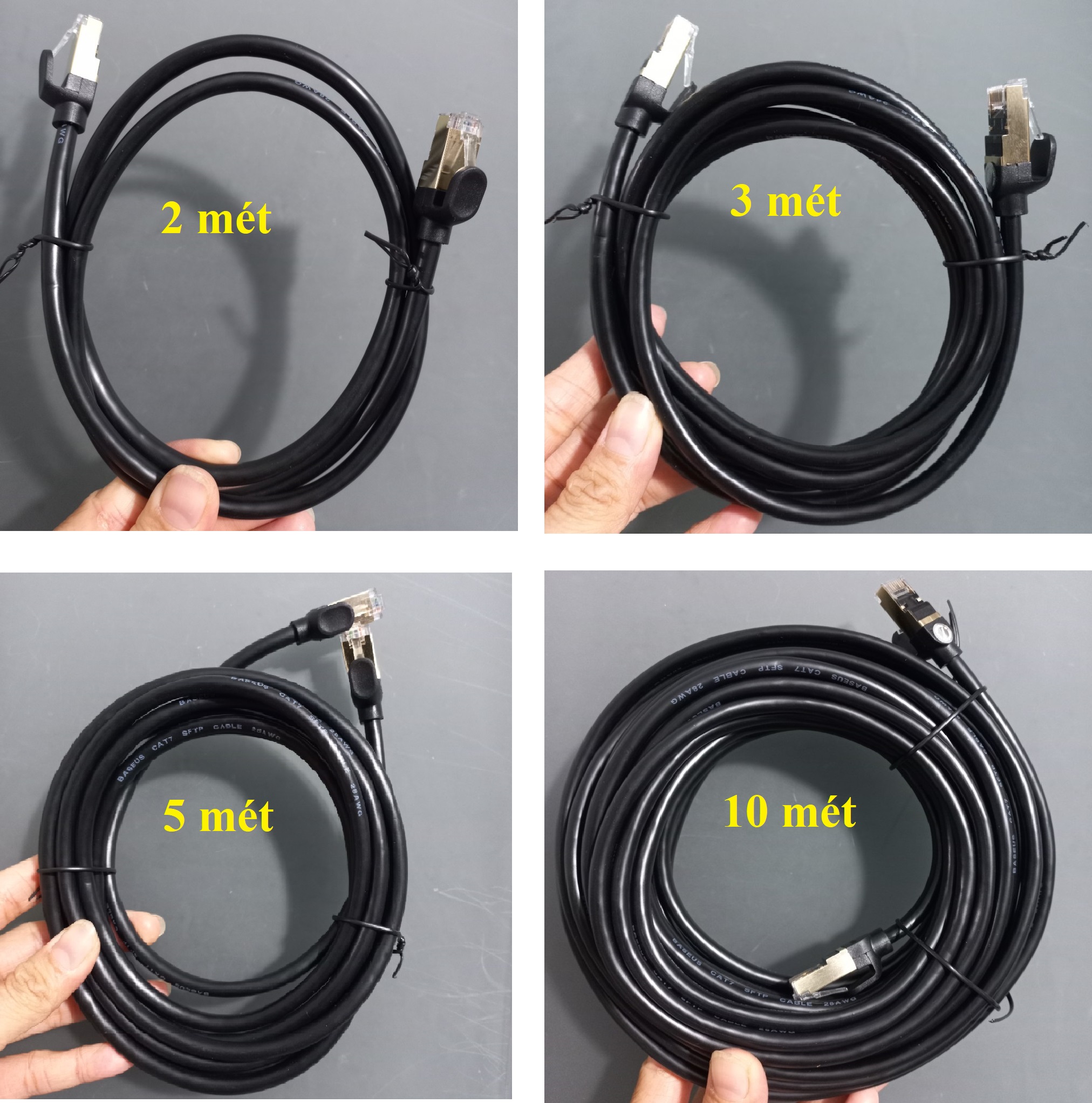 Cáp mạng LAN Cat 7 tốc độ cao 10Gbps dây tròn thân to Baseus SevenTypes of RJ45 Gigabit Network Cable _ hàng chính hãng